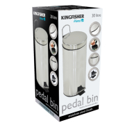 Kingfisher Home 30L Stainless Steel Pedal Bin